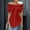 93#Red, variant on Efngkp Summer Yunics Tops for Women Fashion 2025 Shirt Off Shoulder Ruffle Short Sleeve Button Front Blouses Casual Layered Tops Long Button Down Blouse