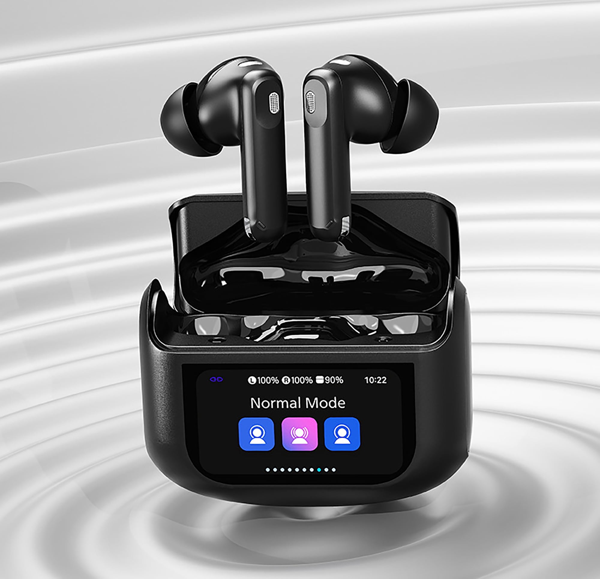 Wireless Earbuds Bluetooth Headphones, EarBuds with Touch Screen, ANC Noise Cancelling Transparency Mode, 40H Stereo Deep Bass, IPX7 Waterproof, Clear Calls, 5 EQ for iOS Android