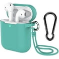 thumbnail image 1 of Coffea AirPods Case Cover with Keychain Compatible with AirPods 2 for Man Wonen Girls Turquoise, 1 of 1