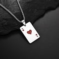 thumbnail image 2 of Hip-hop Ace Poker Playing Card Spades Pendant Chain Necklace,Black, 2 of 10