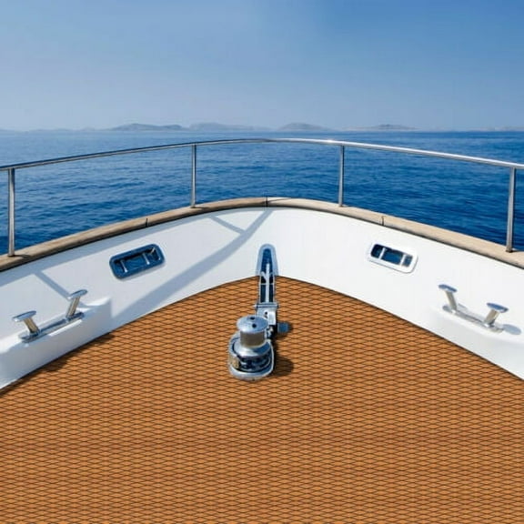 EVA Foam Boat Flooring Decking Sheet Pad Diamond Pattern 6Mm Faux Teak Anti-Skid