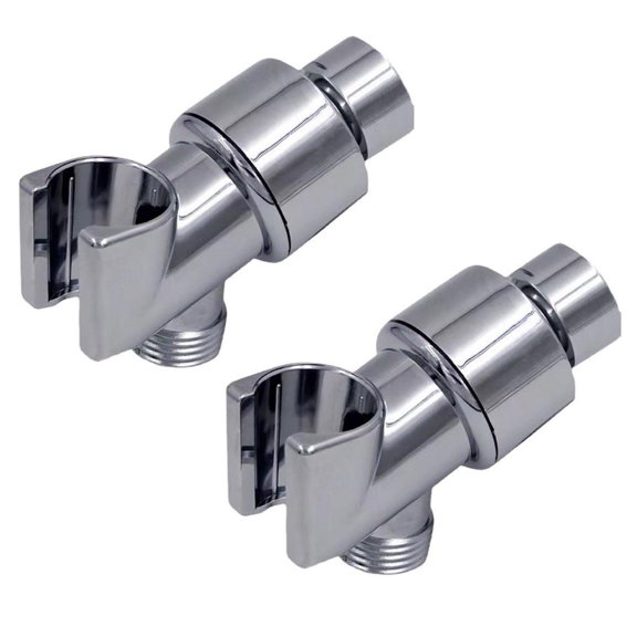 2Pcs Handheld Shower Head Holder Adjustable Brass Mount With 360 Swivel For Universal Shower Arm And Shower Hose Plated Faucets