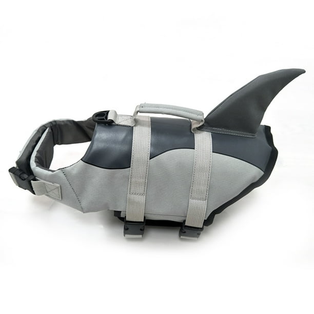 Chaleco salvavidas para perros Chaleco de traje de baño de tiburón para mascotas Ropa de se Tomshoo Gris,XS