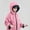 Pink, variant on OGLCCG Boys Reversible Rain Jacket Lightweight Breathable Full Zip Raincoat Outdoor Waterproof Hooded Windbreaker For Kids 3-12 Years
