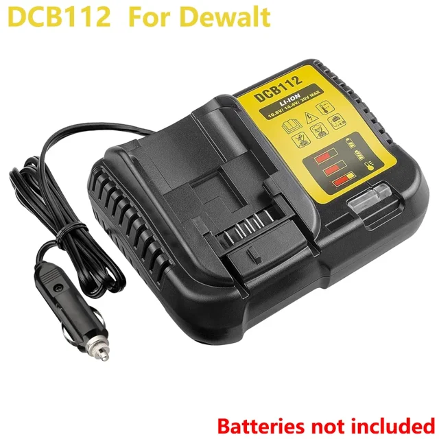 for De*walt 18V Battery Car Charger Cigarette Lighter Plug Car Adapter Portable Fast Charging