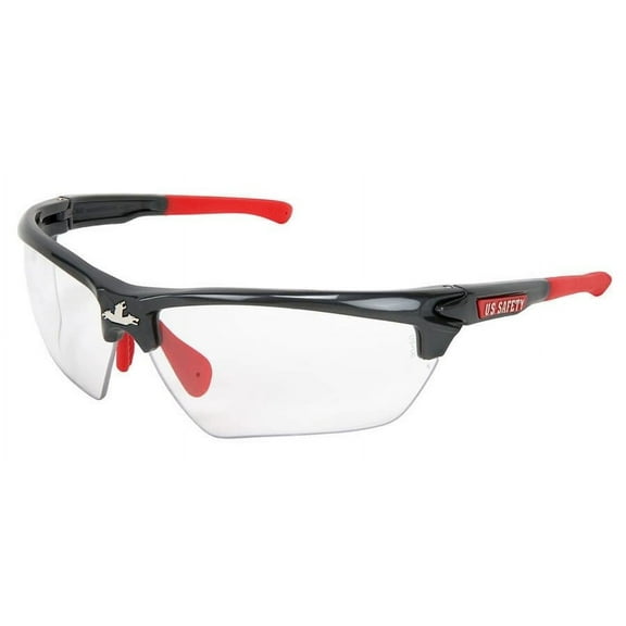 Dominator (DM3), Safety Glasses, MAX3 Hard Coat, Polycarbonate Lens, Gun Metal Frame, Half Frame