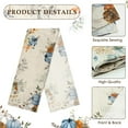 thumbnail image 4 of Fall Table Runner Pumpkins Eucalyptus Fall Dining Table Decor Seasonal Harvest Thanksgiving Kitchen Dining Table Decoration for Home Party (13.8x71 Inch, Blue Pumpkin), 4 of 6