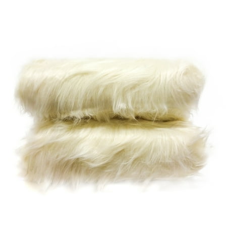 Shason Textile (2 Yards Cut) Luxury Faux Fur Polar Bear - Long Pile, Ivory
