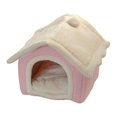 thumbnail image 7 of DOLITY Cat Bed for Indoor Cats,Cat House Self Warming for Kittens, Cozy Semi Enclosed Pet Bed Cave Cat Tent for Winter Sleeping,Pink 40x35x38cm, 7 of 7