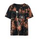 thumbnail image 3 of Gibobby Blusa Casual de Mujer Mujeres Casual Tie Dye Impresión manga corta Tops Blusa Cuello redondo Casual Tee Túnica Camisas(Negro,G), 3 of 4