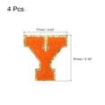 thumbnail image 2 of Uxcell 4Pcs Chenille Letter Patches Iron on Letter Patches Orange Y Alphabet Decorative Repair Embroidered Patches, 2 of 5