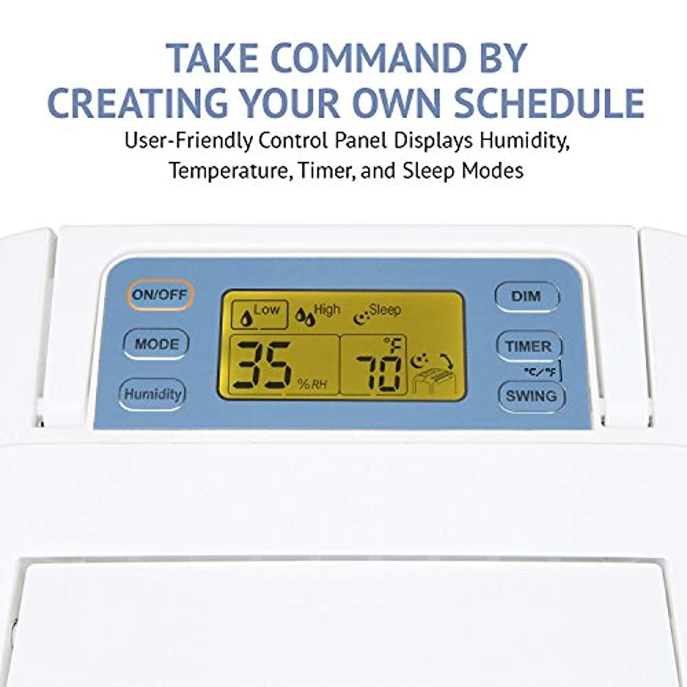 IVATION 13-Pint Desiccant Dehumidifier, Compact & Quiet, Continuous Drain Hose, Covers up to 270 Sq Ft