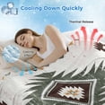thumbnail image 3 of Sage Green Aztec Cooling Blanket, Lightweight Breathable Summer Throw Blanket with Double Sided Cold Effect,Southwest Boho Ethnic Chic Motifs Picnic Beach Blankets Bed Sheet for Hot Sleepers 60"x80", 3 of 8