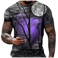 thumbnail image 2 of DPTALR T-Shirt Décontracté à Col Rond pour Hommes, Manches Courtes, Imprimé, 2 of 5