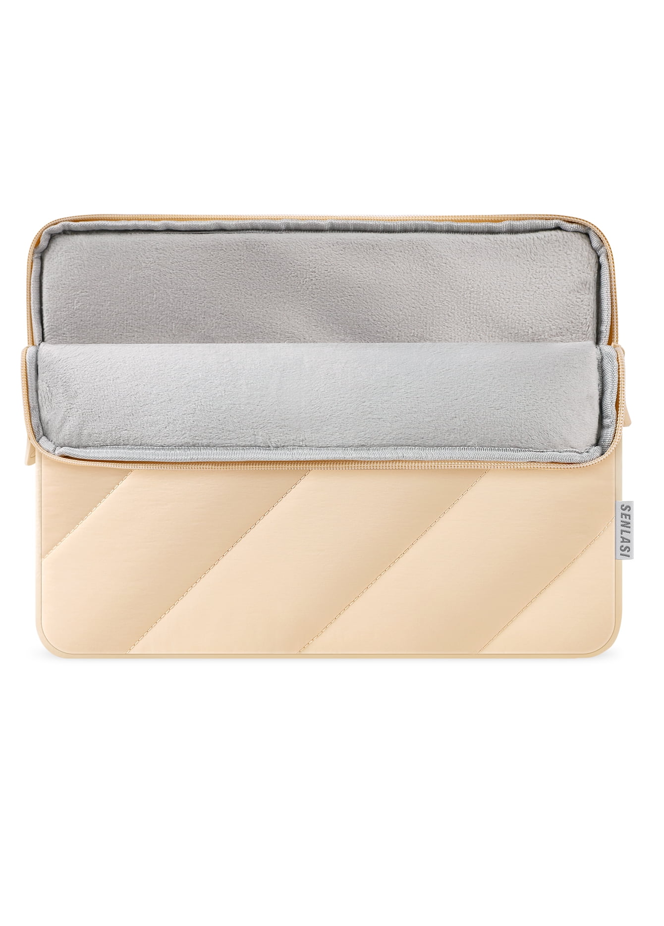 SENLASI Puffy 14 inch Laptop Sleeve Laptop Case 14 Inch For 14” Lenovo Thinkpad ideapad HP EliteBook Pavilion Acer Dell Chromebook Notebook,Protective Macbook Air 15 M3 M2 Waterproof Case Bag,Beige