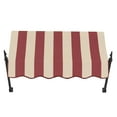 thumbnail image 3 of Awntech 4.38 Ft New Orleans Fixed Awning Canopy with Spear Arms (52.5in x 24in x 16in), Burgundy/Tan Stripe, 3 of 3