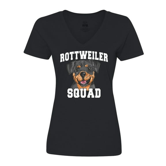 Inktastic Dog Rottweiler Squad Women's V-Neck T-Shirt