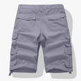 thumbnail image 4 of Fgnfyis Men's Drawstring Cargo Shorts Short Men's Cargo Trousers Available in Many Different Colours Shorts for Men Grey 36, 4 of 4