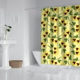 thumbnail image 2 of Watercolor Autumn Leaves Shower Curtain for Bathroom, 72x72 Polyester with Hooks, Rustic Botanical Nature Pattern, 2 of 5