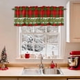 thumbnail image 2 of Valances for Windows Christmas Rod Pocket Cafe Window Treatments Valance Curtains for Kitchen Bathroom Laundry Basement Windows 42"x18", 2 of 7