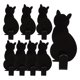 thumbnail image 1 of PTOOTP 8 ganchos adhesivos creativos con forma de gato, de acero inoxidable, sin clavos, para colgar toallas, abrigos y decorar la pared (gris), 1 of 7