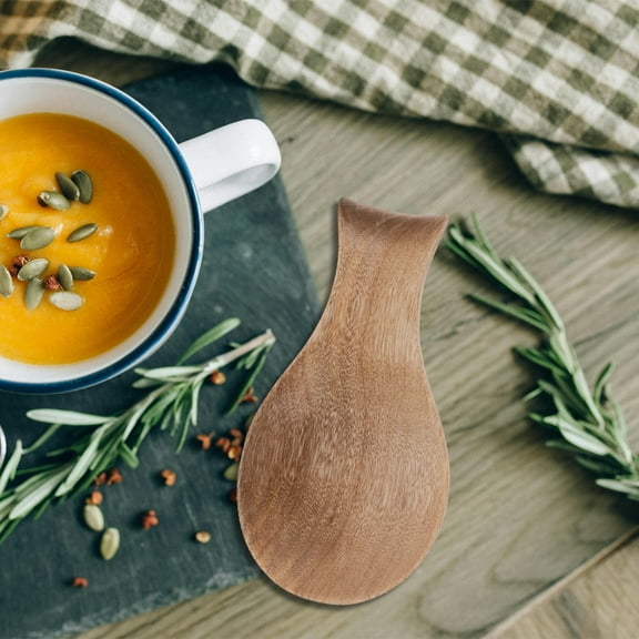 Greenadscape Kitchen Use 1Pcs Simple and Elegant Design Wooden Spoon Rest for Holding Spoons