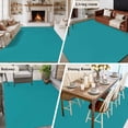 thumbnail image 6 of Teal Area Rugs 8x10 for Living Room, Farmhouse Solid Turquoise Color Modern Art Non Slip Washable Rug Runner, Low Pile Indoor Floor Carpet Mat Bathroom Rugs for Bedroom, Kids Room, 6 of 9