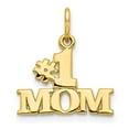 thumbnail image 4 of 10k Yellow Gold Solid Mom Charm Pendant, 4 of 7
