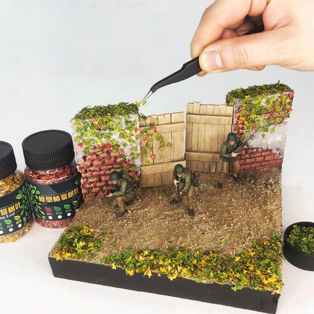 tredstone Diorama Miniature Feuille pour Modèle de Chemin de Fer Architecture de Micro Paysage Jaune