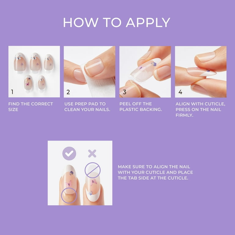 KISS imPRESS no glue needed press on nails, design, slip dress, , short  oval, 30 count - Walmart.com
