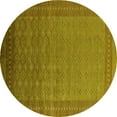 thumbnail image 1 of Ahgly Company Indoor Round Oriental Yellow Industrial Area Rugs, 6' Round, 1 of 4