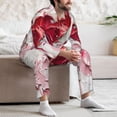 thumbnail image 7 of Lsque Textured Heart Abstract Art Pattern Long Sleeve Pajama Set for Men - Soft 2-Piece Sleepwear and Loungewear Set with Pockets, Comfy Nightwear-XX-Large, 7 of 7
