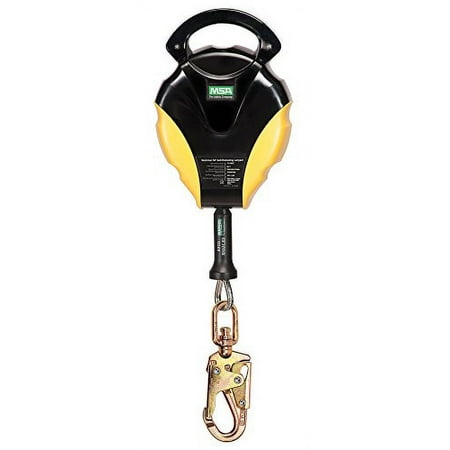 MSA 10121834 50' Workman Galvanized Cable Self-Retracting Lanyard With 36CS Swivel Snap Hook And Load Indicator (1/EA)