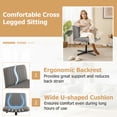 thumbnail image 7 of Topcobe Criss Cross Legged Chair No Wheels 120° Rocking Adjustable Height, Modern Chair for Living Room, Bedroom, Balcony-Gray, 7 of 7