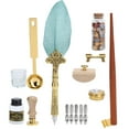 thumbnail image 3 of Feather Pen  Kit, Exquisite Retro Feather Dip Pen Set  For Femme Au Foyer, 3 of 8