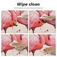 thumbnail image 4 of JEUXUS  Pink Flamingo Lover Round Tablecloth Thicken Desk Cloth Washable Table Cover Table Cloth for Kitchen Daily Dinning Party Tabletop Decor, 4 of 7