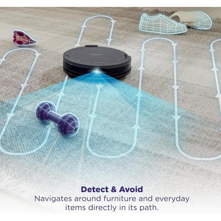 Shark - Navigator Robot Vacuum with SmartPath Navigation and Self-Cleaning Brushroll - Steel Grey