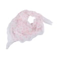 thumbnail image 5 of Unique Bargains 1 Pc French Lace Triangle Bandana Little Flower Turban Crochet Hair Scarf for Women Beige Pink, 5 of 5