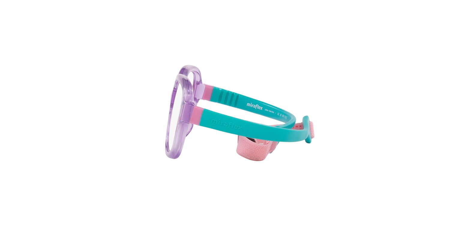 Miraflex Youth 0MF4026 Flexible Fort-x Eyeglasses with Headband and Case, Translucent Violet, 46mm