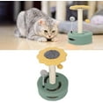 thumbnail image 2 of GFDYREE Durable Materials Cat Scratching Post, Multifunctional Design, Reinforced Base, Anxiety Reduction Bell, Adorable Appearance for Climbing Jumping (Yellow), 2 of 7