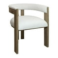 thumbnail image 2 of Pemberly Row Wood Dining Arm Chair w/ Ivory Boucle Fabric and Down-Filled Seat, 2 of 5