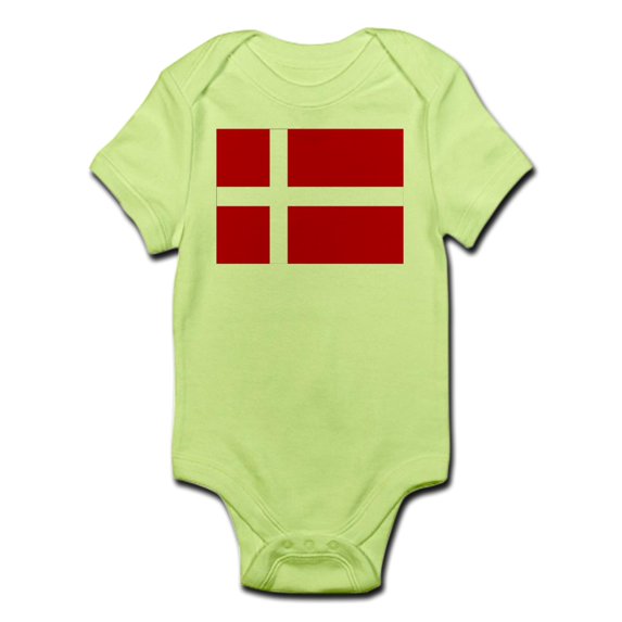 CafePress - Danish Flag Infant Bodysuit - Baby Light Bodysuit