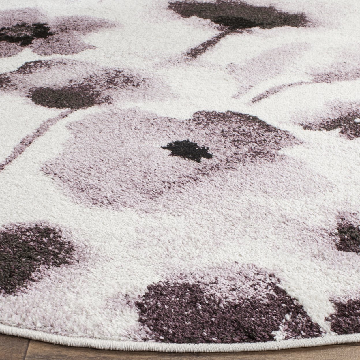 SAFAVIEH Adirondack Brannon Floral Area Rug, Ivory/Purple, 6' x 6' Square