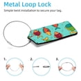 thumbnail image 2 of Square 2Pack PU Leather Fish Blue L Beach Cruise Luggage Tag with Privacy Cover and Stainless Steel Ring - Suitable for Travel Handbags Backpacks Luggage Tags, 2 of 6