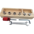 thumbnail image 1 of Tablero de destornillador de madera para niños, desarrollo de habilidades básicas, materiales de juguete educativo, juguetes de aprendizaje de habilidades básicas para niños, 1 of 7