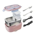 thumbnail image 3 of Siruishop Electric Lunch Box Convenient Food Heater Food Warmer for Outdoor Car Office Pink Gray, 3 of 8