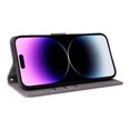 thumbnail image 2 of Phone Wallet Case for iPhone 15 with Stand - Leather Folio Cover & Card Slots Purple, 2 of 5