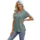 thumbnail image 5 of Eres Más Que una Camisa de Puntuación de Prueba Sexy de Manga Corta Lentejuelas Suelta Camisa de Blusa con Cuello en V, Poliéster, 5 of 9