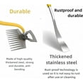 thumbnail image 3 of 2 Pack Weed Puller Tool, Hand weeder tool, Stainless Steel Weeding Digger Tool.Upgrade 11 Teethes Dual Purpose Manual Multifunctional weed remover tool for Vegetable Gardening Backyard Farm, 3 of 4