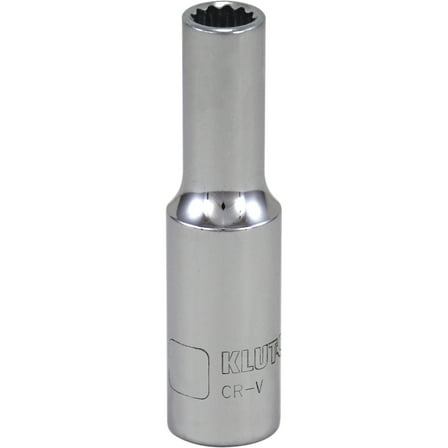 Klutch Deep Socket, Metric, 6mm, 3/8in.-Drive, 12-Pt.